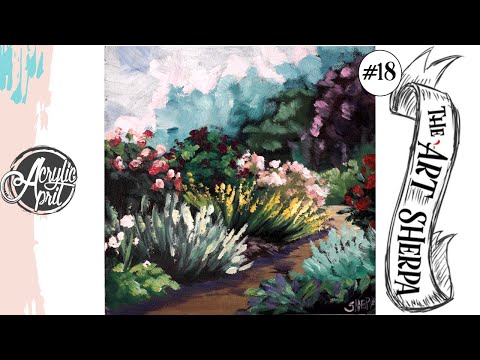 Garden path easy loose step by step Acrylic April day #18