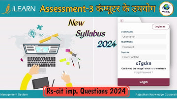 Rs-cit Assessment 3 Exploring your computer ll New Syllabus April 2024 ll RS-CIT Exam 2024 letest.