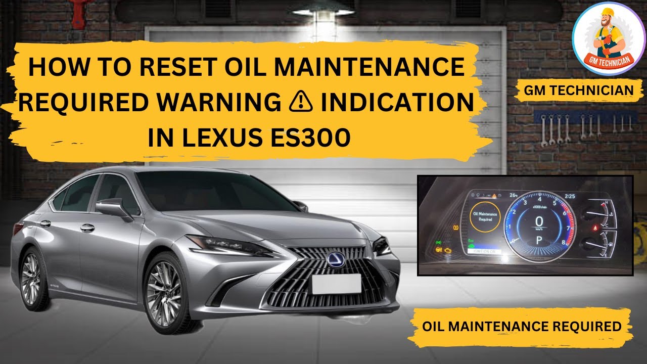 How To Reset Oil Maintenance Required Waring⚠️ Indication In Lexus
