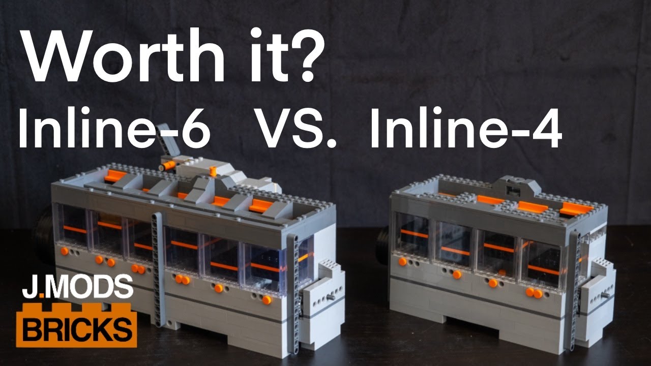 Lego Vacuum engine comparison I-6 VS I-4