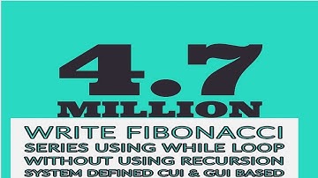 java 15th Program||Java Fibonacci Series using while loop without using recursion system defined