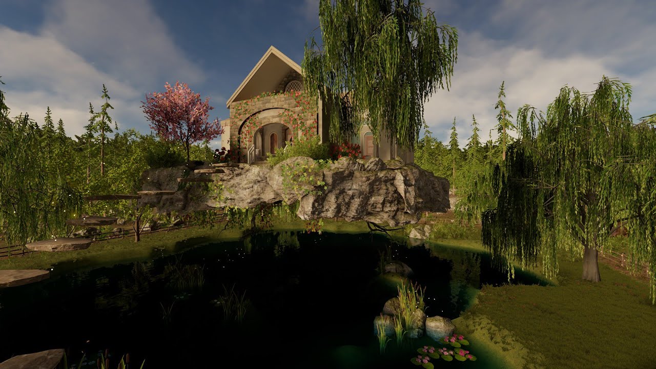 Building a floating island retreat | House Flipper 2 | Sandbox Speed Build and Tour