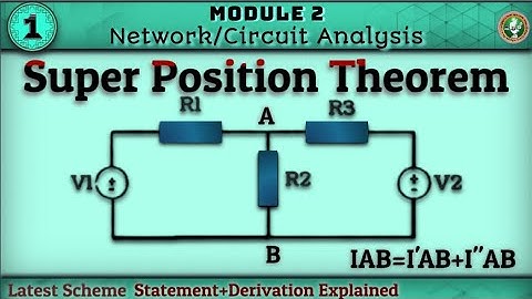 1.Superposition Theorem Statement+Proof Explained Network Analysis 3rd Sem ECE Latest Scheme