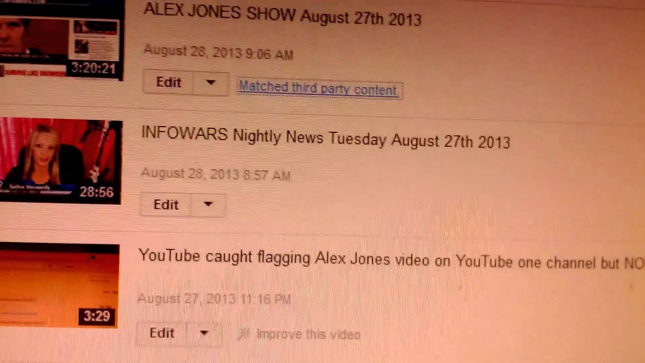 Youtube Flagging YouTube flagging Alex Jones videos does NOT honor Fair Use treaty - YouTube
