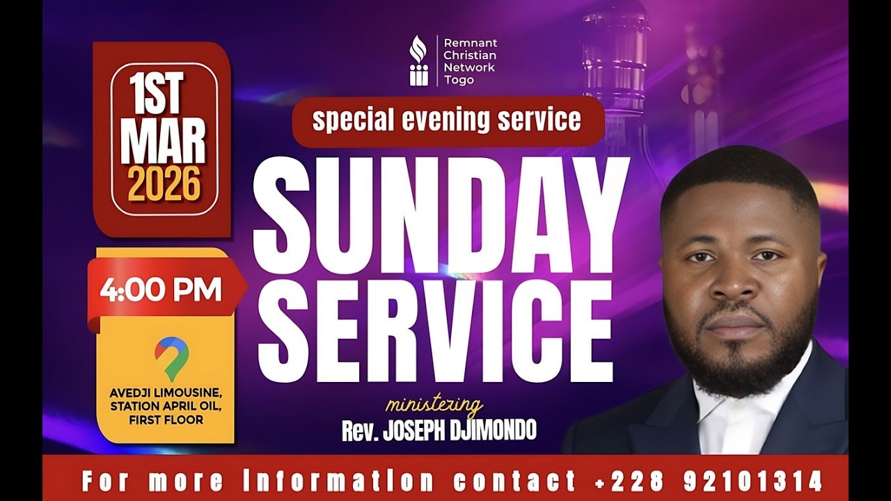 RCN TOGO || SPECIAL SUNDAY SERVICE II REV. JOSEPH DJIMONDO