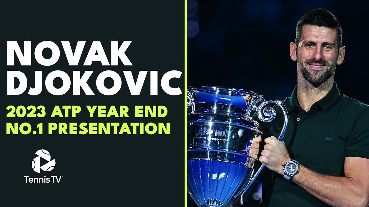 Novak Djokovic Receives 2023 Year-End No. 1 Trophy 🏆 | Nitto ATP Finals