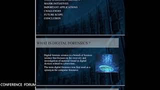 PRESENTATION ON DIGITAL FORENSIC AND ITS APPLICATION