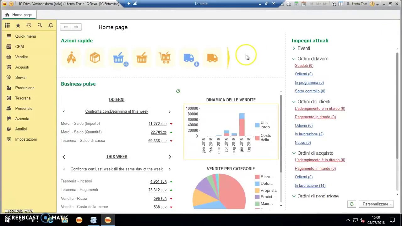 Introduzione a software gestionale ERP 1C Drive