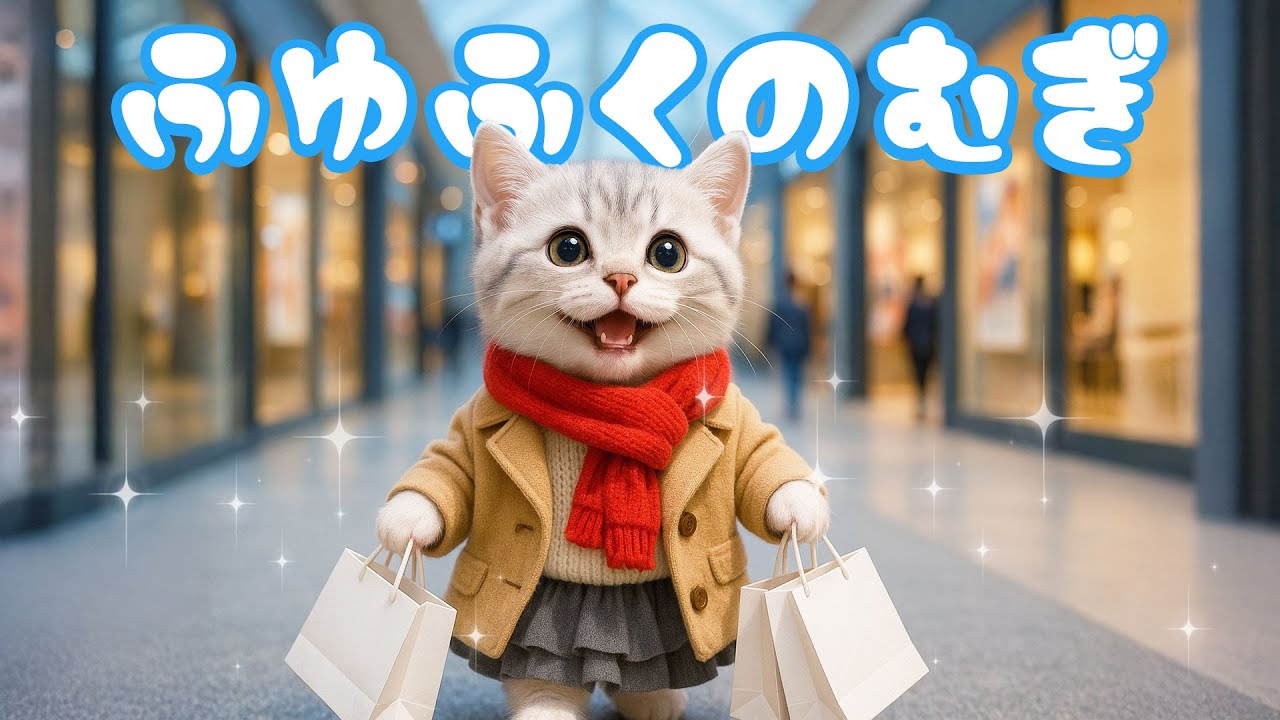 【社畜ねこのむぎ】寒いにゃ...! 冬服を買いに行ったむぎの1日に密着🐱🛍️