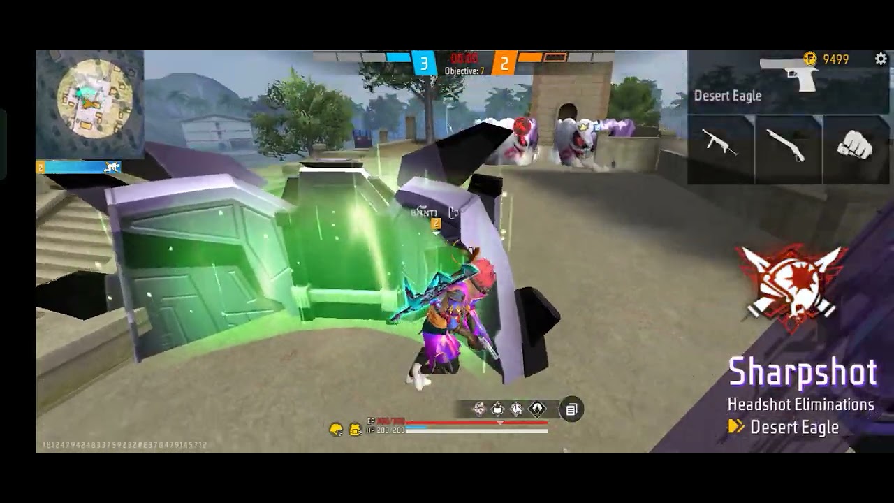 1 vs 2 free fire custom room #freefire - YouTube