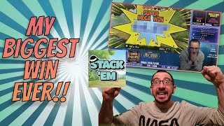 MY BIGGEST SLOT WIN EVER!! Insane $$$ WIN (New SLOT - Stack 'Em)