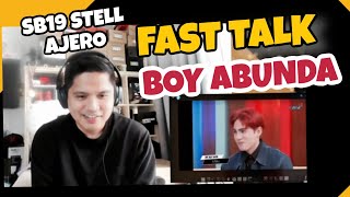 SB19 STELL AJERO | Fast Talk with BOY ABUNDA | REACTION