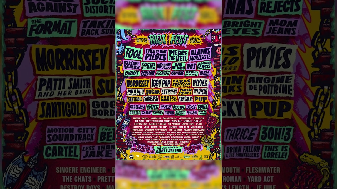 RIOT FEST 2026 Announced ft. TOOL, Twenty One Pilots, more | Rocked