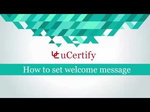How to set welcome message