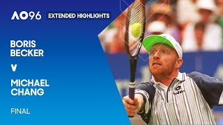 Boris Becker v Michael Chang Extended Highlights | Australian Open 1996 Final