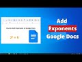 How to Add Exponents in Google Docs