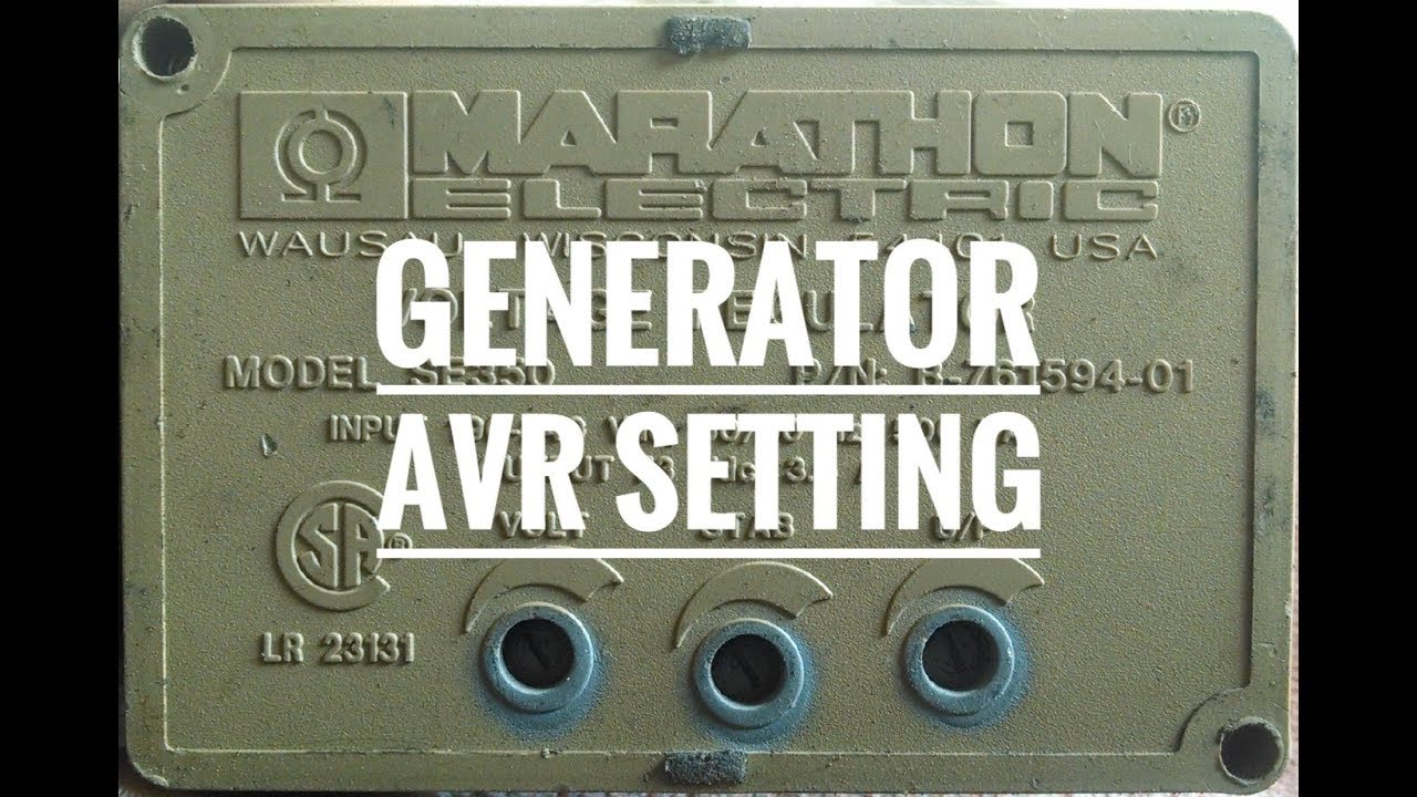 Generator AVR Setting - YouTube