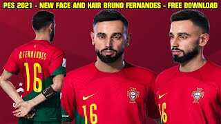 PES 2021 - NEW FACE AND HAIR BRUNO FERNANDES   TATTOOS - 4K