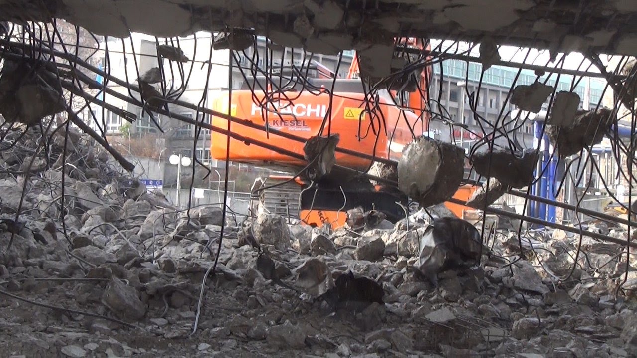 "zäh und widerspenstig" Tag 5+Abriss Brücke am Schlossgarten+Zaxis 350 LCN,