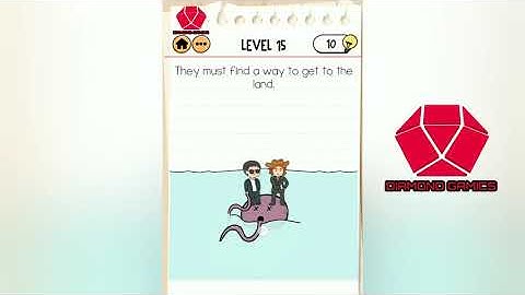 Brain Test 2 Smith and Joe Part 1 Level 15 they must find a way to get to the land