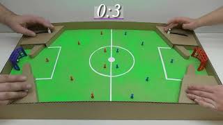 Table football from a cardboard How to make a football out of cardboard