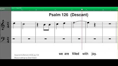 R&A Psalm, Second Sunday of Advent 2024, Psalm 126, Descant