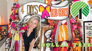 🎀4 *NEW* DIY DOLLAR TREE BIG BOW + CHRISTMAS TREE HALLOWEEN🎀\\