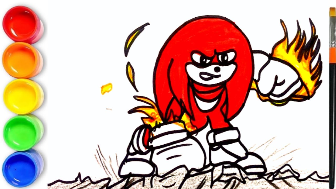 How To Draw Knuckles From Sonic 3 The Hedgehog 3 ( THE MOVIE ) - YouTube