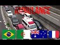 How people from diffrent countries react to ambulance• 4K