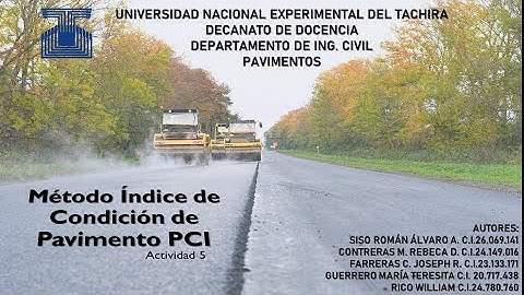 Método Indice de condición de pavimento PCI (Pavimentos)