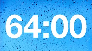 timer -64 minute countdown with rain sound