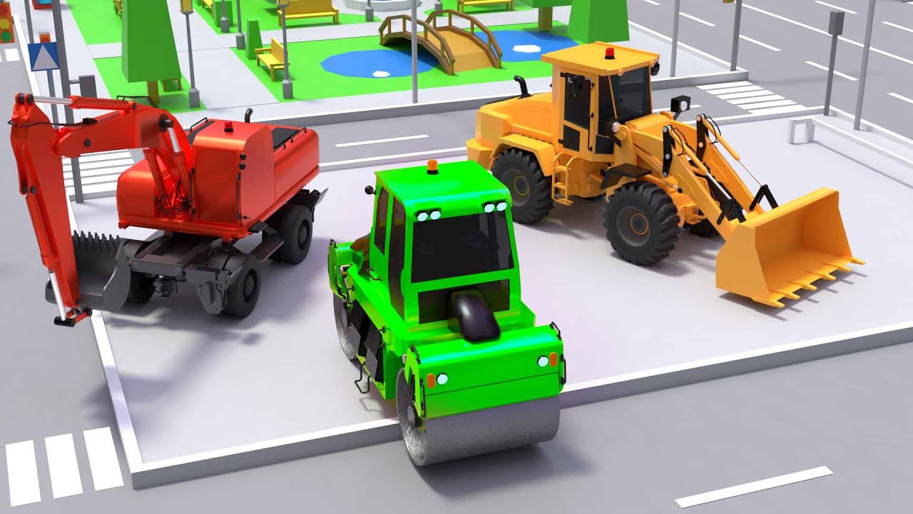 Rescue Dump Truck - Excavator, Cement Mixer repair exploded house | 3D Construction Vehicles