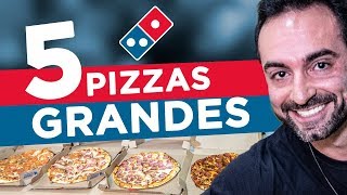 Desafio das 5 pizzas grandes da Domino's!! (15200kcal, 5.3kg+)