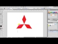 13. Adobe Illustrator Tutorials: Mitsubishi logo and Save file - Khmer C...