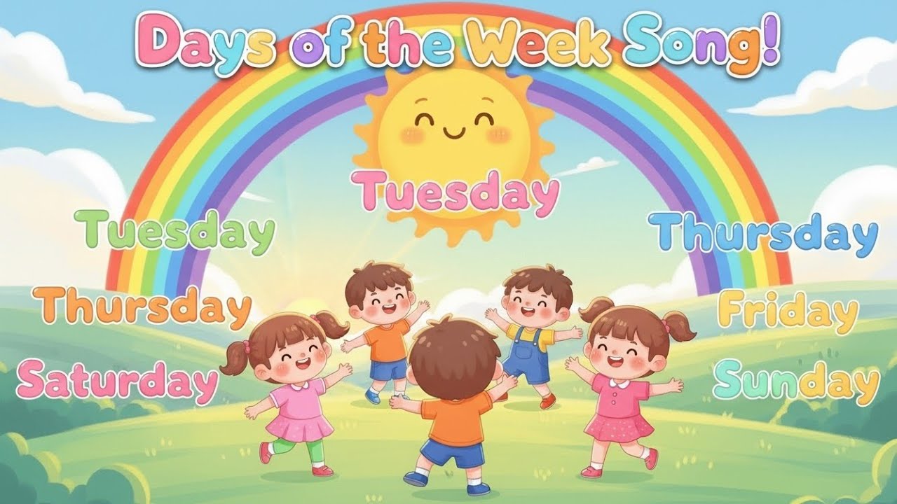 Days of the Week Dance! 🌈 | Fun 1-Minute Kids Learning Song