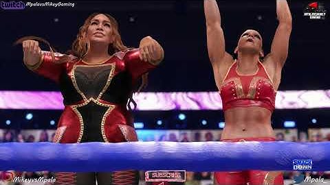 WWE 2K22 - Nia Jax & Shayna Baszler vs Sasha Banks & Bayley - SD Universe Mode