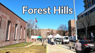 Walk around tour of New York City's Forest Hills Queens