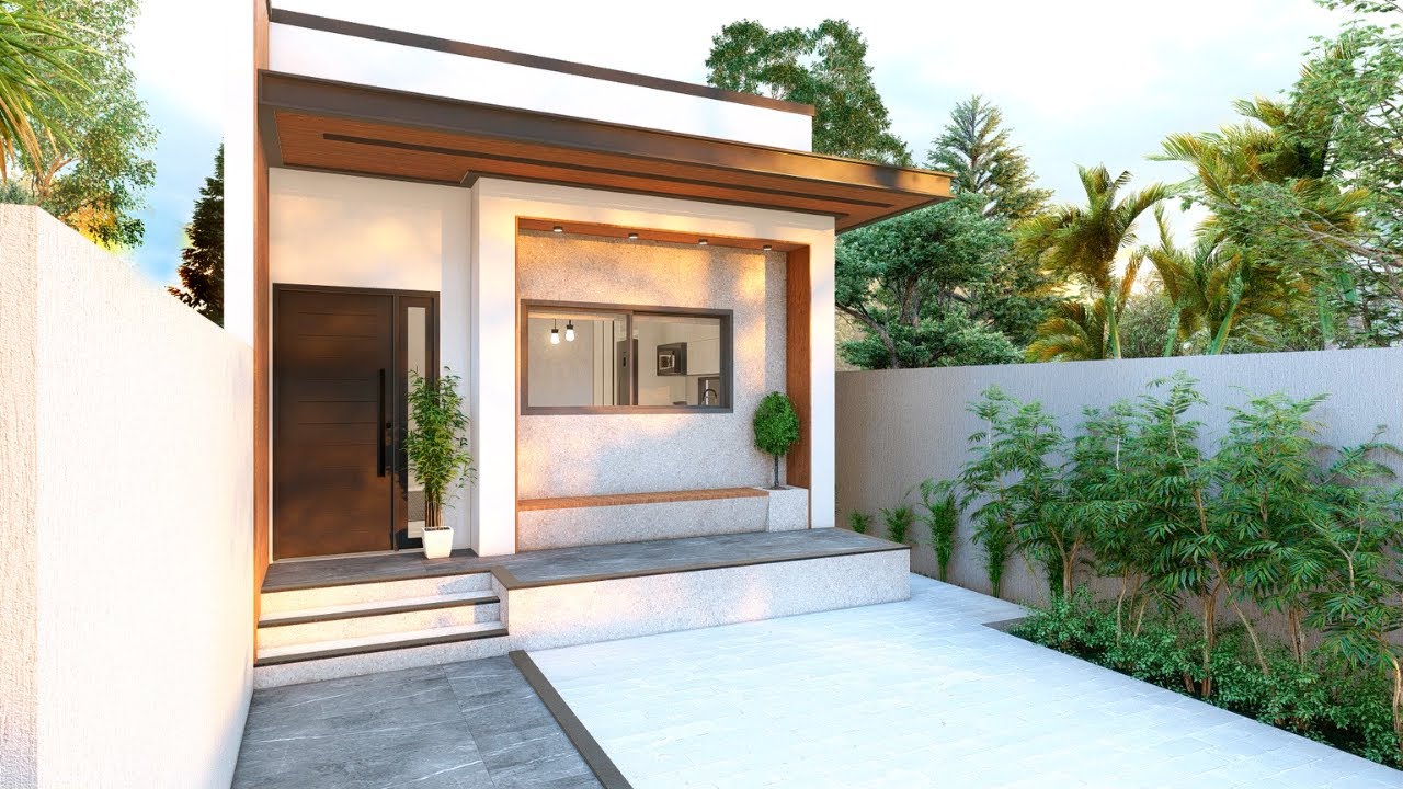 Casa pequena 5x8 - Moderna e funcional | Casaa Edícula | Plano de casa pequeña | House design Tiny