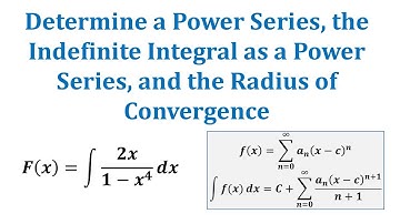 Determine a Power Series, Indefinite Integral, and Radius of Convergence for Rational Function