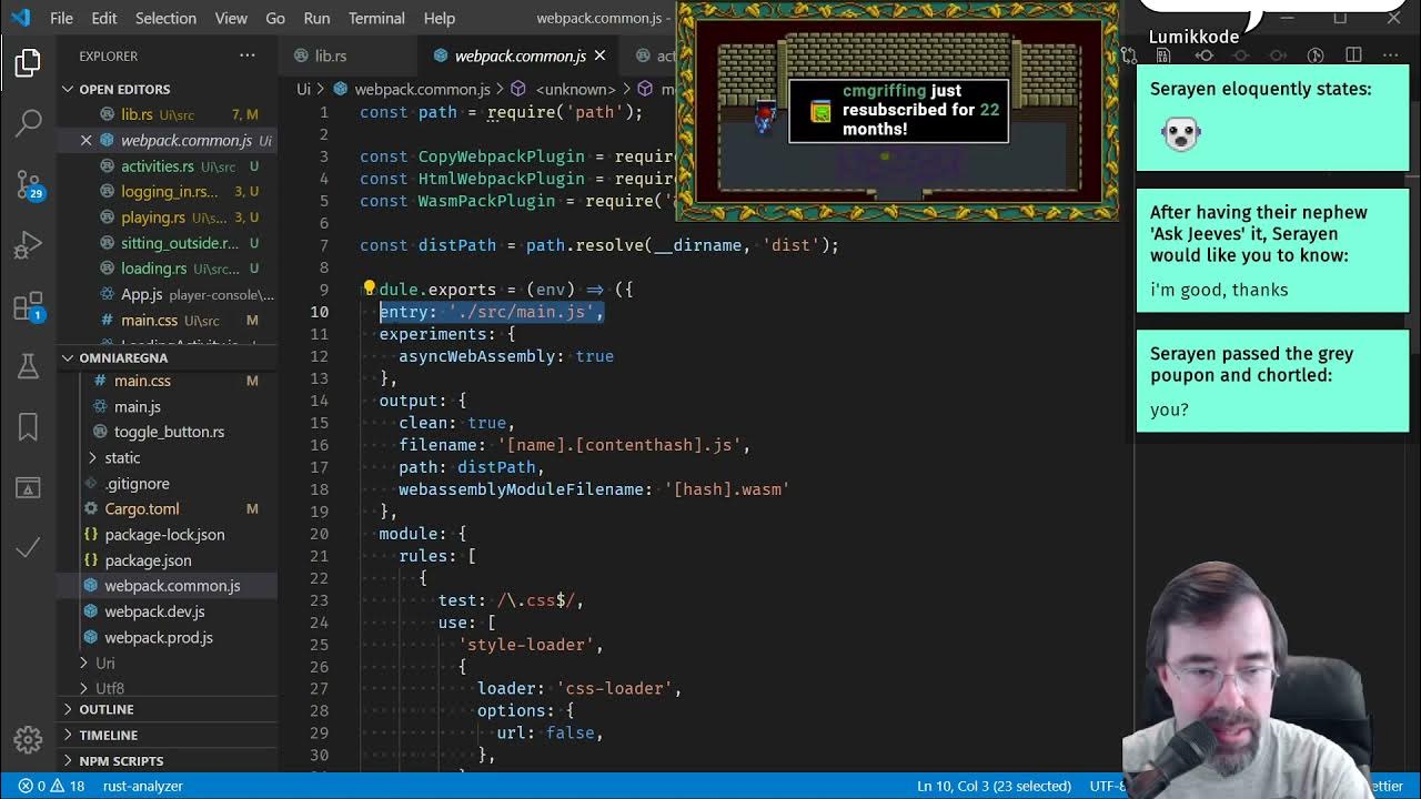 0431 - Rust: rewriting game front-end using Yew - YouTube