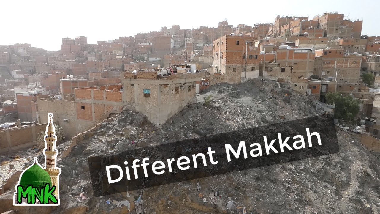 Rare video of Makkah Houses and hills behind the luxury hotels YouTube