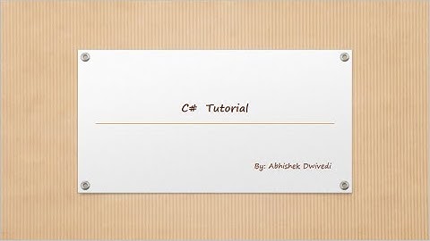 Introduction to C# || How to create your first Console Application