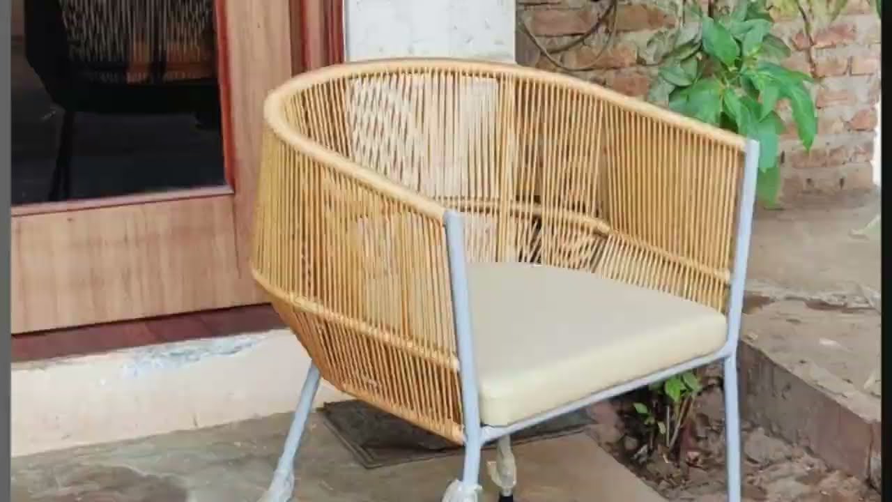 Make handicraft chair rope caneing 
