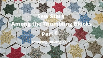 86.Seeing Stars in My Hand Stitched (mostly) Tumbling Blocks Quilt- Part 5-Hightower Stitching