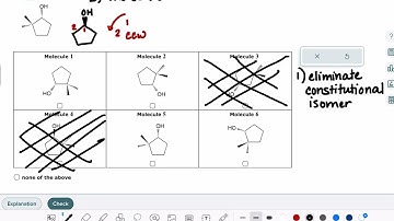 ALEKS: Identifying the enantiomer of a simple organic molecule