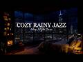 Cozy Rainy Night Bedroom in New York 🌧️ Smooth Piano Jazz & Rain Sounds for Deep Sleep
