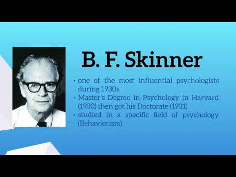 Video: Onko BF Skinner behaviorismin isä?