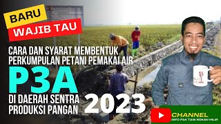 Cara Menumbuhkan P3A, Syarat Membentuk P3A di Daerah Sentra Produksi Pangan