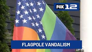Portland woman says she was ‘targeted’ in flagpole vandalism