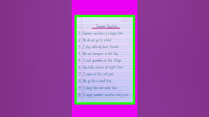 summer vacation essay 10 lines/essay on summer vacation/summer vacation essay in english #essay